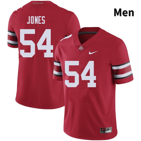 Ohio State Buckeyes Matthew Jones Men's #54 Red Authentic Stitched College Football Jersey